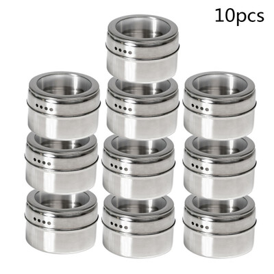 Cute 10pc Magnetic Spice Tins Stainless Steel Spice Jar Set Pepper Shakers Salt Storage Container Seasoning Holder
Cute 10pc Magnetic Spice Tins Stainless Steel Spice Jar Set Pepper Shakers Salt Storage Container Seasoning Holder