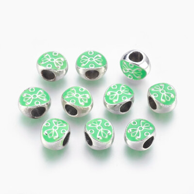 Alloy Enamel European Beads Large Hole Beads Oval Silver Aquamarine 11x8x665mm Hole 4mm
Alloy Enamel European Beads Large Hole Beads Oval Silver Aquamarine 11x8x665mm Hole 4mm