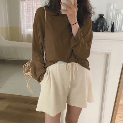 Autumn Winter New Casual Loose Multicolor Solid Color T-shirt Long-Sleeved Clothes Women
Autumn Winter New Casual Loose Multicolor Solid Color T-shirt Long-Sleeved Clothes Women