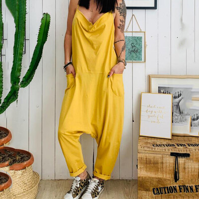 Starmoon Womens Oversize Casual Solid Harem Pants Loose Sleeveless Trousers Jumpsuit
Starmoon Womens Oversize Casual Solid Harem Pants Loose Sleeveless Trousers Jumpsuit