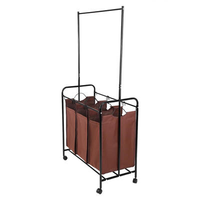 Greensen 3 Durable Detachable Bags Mobile Laundry Sorting Trolley Cart with Clothes Rod
Greensen 3 Durable Detachable Bags Mobile Laundry Sorting Trolley Cart with Clothes Rod