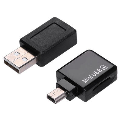 Mini USB TF Card Reader Female to USB Male Adapter for Car AUX Audio Output