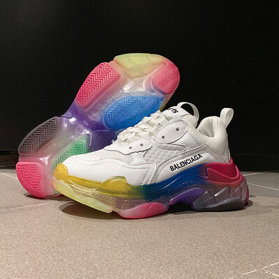 Summer 2019 new net red super fire thick bottom South Korea ins tide shoes color matching transparent Crystal Rainbow Torre shoes
Summer 2019 new net red super fire thick bottom South Korea ins tide shoes color matching transparent Crystal Rainbow Torre shoes