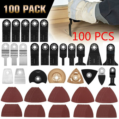 100Pcs Oscillating Multi Tool Saw Blades for Fein Multimaster Dremel Makita Bosch