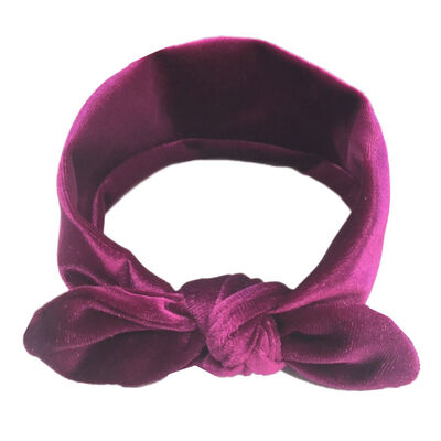 11 Style Baby Girl Velvet Bow Hair Band Turban Knot Rabbit Headband Headwrap