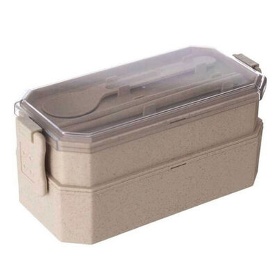 Students Sealed Wheat Straw Thermal Insulation Lunch Container Double-decker Lunch Box Including Flatware-SpoonChopstick
Students Sealed Wheat Straw Thermal Insulation Lunch Container Double-decker Lunch Box Including Flatware-SpoonChopstick