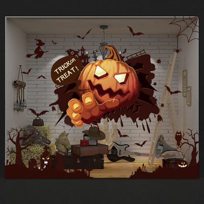 Siaonvr Halloween Decoration Bar Party Party Halloween Static Stickers