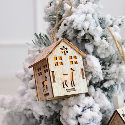 Gobestart LED Light Wood House Cute Christmas Tree Ornaments Window Holiday Decoration
Gobestart LED Light Wood House Cute Christmas Tree Ornaments Window Holiday Decoration