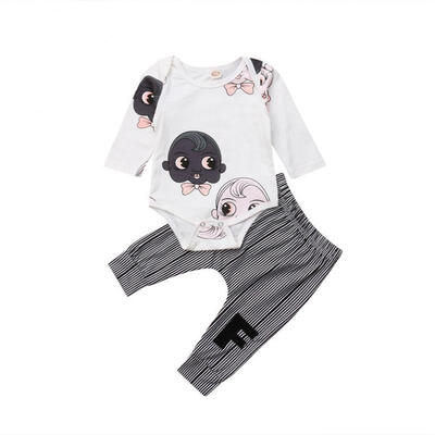 2 Pc Cute Baby Long Sleeve Romper Jumpsuit Tops Striped Pants Kids Fashion Autumn Set Carajean
2 Pc Cute Baby Long Sleeve Romper Jumpsuit Tops Striped Pants Kids Fashion Autumn Set Carajean