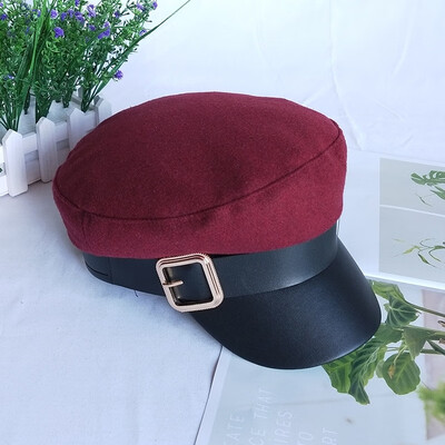European&American street metal buckle retro navy hat womens autumn&winter hundred fashion cap temperament British beret
European&American street metal buckle retro navy hat womens autumn&winter hundred fashion cap temperament British beret