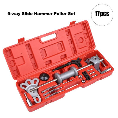17pcs 9-Way Slide Hammer Puller Set Front Wheel Hub Bearing Remover & Rear Wheel Axle Shaft Puller Tool Kit 
17pcs 9-Way Slide Hammer Puller Set Front Wheel Hub Bearing Remover & Rear Wheel Axle Shaft Puller Tool Kit