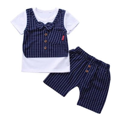 Kids Gentleman Clothes Set Pullover Short Sleeve T-shirt Shorts Boy Outfits
Kids Gentleman Clothes Set Pullover Short Sleeve T-shirt Shorts Boy Outfits