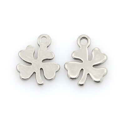 304 Stainless Steel Charms Four Leaves Clover Pendants Stainless Steel Color 10x8x1mm Hole 1mm
304 Stainless Steel Charms Four Leaves Clover Pendants Stainless Steel Color 10x8x1mm Hole 1mm