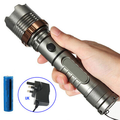 Multi-Function Rechargeable LED Flashlight Torch Lamp 5 Modes Outdoor Camping