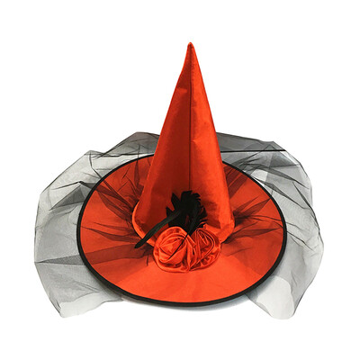 Halloween Party Cos Props Portable Adult Ball Striking Mesh Witch Hat With Feather Rose Cos props witch hat
Halloween Party Cos Props Portable Adult Ball Striking Mesh Witch Hat With Feather Rose Cos props witch hat
