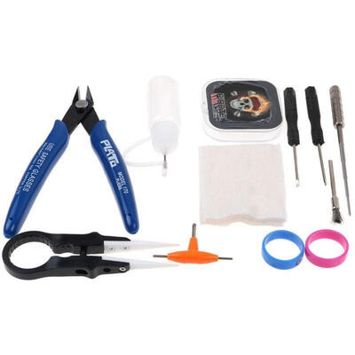 12Pcs Vape Tool With Storage Bag Kit Coil Wire Jig Set Organic Cotton For RDA RTA RBA RDTA
12Pcs Vape Tool With Storage Bag Kit Coil Wire Jig Set Organic Cotton For RDA RTA RBA RDTA