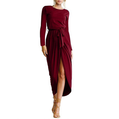 Women Long Dress 2019 Autumn Loose Bandage Dresses Casual Maxi Irregularity O-neck Long Sleeve Dresses
Women Long Dress 2019 Autumn Loose Bandage Dresses Casual Maxi Irregularity O-neck Long Sleeve Dresses