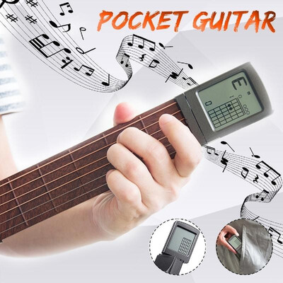 6-String Pocket Guitar Chord Trainer Folk Guitar Practice Tool Gadget 6 Frets with Rotatable Chords Chart Screen for Beginners fin
6-String Pocket Guitar Chord Trainer Folk Guitar Practice Tool Gadget 6 Frets with Rotatable Chords Chart Screen for Beginners fin
