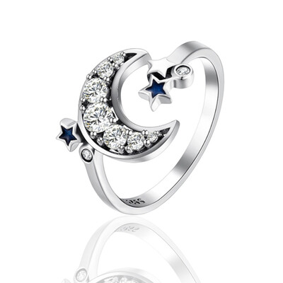 Women Vintage Diamond Moon Sapphire Stars Silver Ring Wedding Party Jewelry Christmas Birthday Gifts
Women Vintage Diamond Moon Sapphire Stars Silver Ring Wedding Party Jewelry Christmas Birthday Gifts
