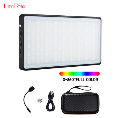 LituFoto Mini Pocket RGB LED Video Light Panel Power Bank Function Camera Fill Light 3200K-5600K RA>96 360 Colors 9 Common Light
LituFoto Mini Pocket RGB LED Video Light Panel Power Bank Function Camera Fill Light 3200K-5600K RA>96 360 Colors 9 Common Light