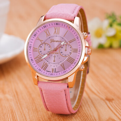 Explosion watches Geneva fake three-eye belt fashion womens Roman scale womens watch
Explosion watches Geneva fake three-eye belt fashion womens Roman scale womens watch