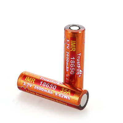 1 Piece Of TrustFire IMR 18650 Battery 2600mAh 37V 40A High-Rate Rechargeable Li-ion Battery for LED Flashlight
1 Piece Of TrustFire IMR 18650 Battery 2600mAh 37V 40A High-Rate Rechargeable Li-ion Battery for LED Flashlight
