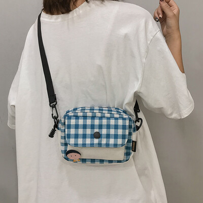 2019 popular small bag plaid Mori girl canvas bag handbag new summer small fresh wild Messenger bag
2019 popular small bag plaid Mori girl canvas bag handbag new summer small fresh wild Messenger bag