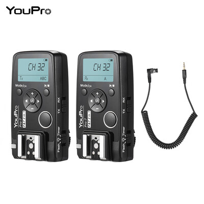 YouPro Pro-7 Wireless Shutter Timer Remote&Flash Trigger 2in1 with DC0 25mm PC Sync & Shutter Cable for Nikon D810 D800 D700
YouPro Pro-7 Wireless Shutter Timer Remote&Flash Trigger 2in1 with DC0 25mm PC Sync & Shutter Cable for Nikon D810 D800 D700