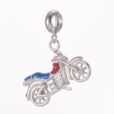 925 Sterling Silver European Dangle Beads with Enamel Motorbike Large Hole Pendants Platinum Colorful 205mm Hole 4mm
925 Sterling Silver European Dangle Beads with Enamel Motorbike Large Hole Pendants Platinum Colorful 205mm Hole 4mm