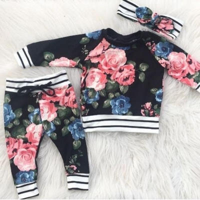 3pcs Set Newborn Baby Girl Floral Clothes Tops T Shirt Tee Pants Tracksuit Outfit Set
3pcs Set Newborn Baby Girl Floral Clothes Tops T Shirt Tee Pants Tracksuit Outfit Set