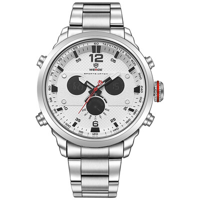 WEIDE WH6303 Quartz Digital Electronic Watch Three Sub-Dials Dual Time Week Time Display 3ATM Waterproof Timer Business Men Fashio
WEIDE WH6303 Quartz Digital Electronic Watch Three Sub-Dials Dual Time Week Time Display 3ATM Waterproof Timer Business Men Fashio