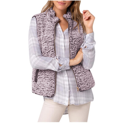Toponeto Women Casual Solid Sleeveless Outerwear Plush Zipper Pocket Reversible Vest Coat
Toponeto Women Casual Solid Sleeveless Outerwear Plush Zipper Pocket Reversible Vest Coat
