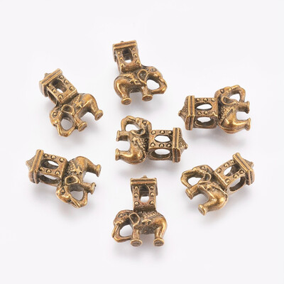 Alloy European Beads Large Hole Beads Lead Free & Cadmium Free & Nickel Free Elephant Antique Bronze Size about 13mm long
Alloy European Beads Large Hole Beads Lead Free & Cadmium Free & Nickel Free Elephant Antique Bronze Size about 13mm long