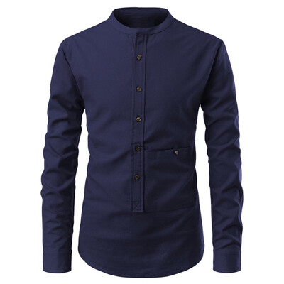 Toponeto Stylish Mens High Quality Casual Fashion Glossy Long Sleeve Henry Collar Shirt
Toponeto Stylish Mens High Quality Casual Fashion Glossy Long Sleeve Henry Collar Shirt