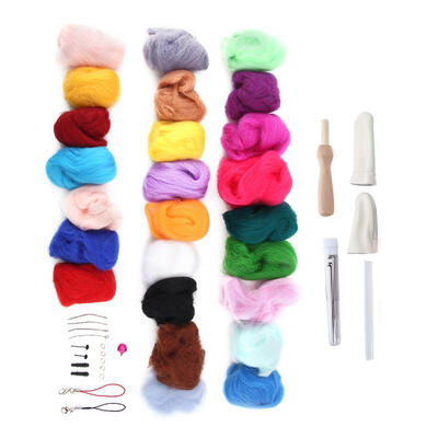 Greensen 25 Colors Wool Roving Needle Felting Wool Kit for DIY Crafts Felting Beginners
Greensen 25 Colors Wool Roving Needle Felting Wool Kit for DIY Crafts Felting Beginners