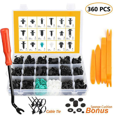 360 PCS Fixing Parts Car Bumper Fixing Clips Rivet Door Panel Rivets Trim Assortment Kit Fasteners Trim Moulding Clip Automotive F
360 PCS Fixing Parts Car Bumper Fixing Clips Rivet Door Panel Rivets Trim Assortment Kit Fasteners Trim Moulding Clip Automotive F