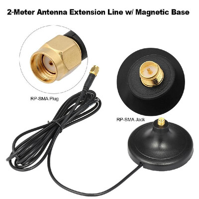 2 Meter Extension Line w Magnetic Base Antenna Sucker Stand RP-SMA Plug Male to Female Connector for 24GHz WiFi 2G 3G 4G Antenna
2 Meter Extension Line w Magnetic Base Antenna Sucker Stand RP-SMA Plug Male to Female Connector for 24GHz WiFi 2G 3G 4G Antenna