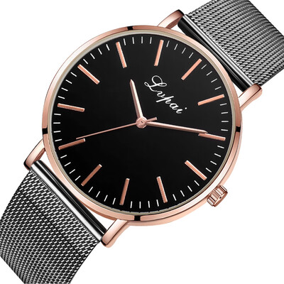 RM Luxury Temperament Lady Stainless Steel Mesh Belt Watch Analog Quartz Watch