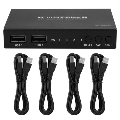 Greensen Aimos 1-for-4 4 Ports USB Keyboard Mouse Synchronizer Controller KVM Switcher Splitter Switcher Splitter USB Splitter
Greensen Aimos 1-for-4 4 Ports USB Keyboard Mouse Synchronizer Controller KVM Switcher Splitter Switcher Splitter USB Splitter