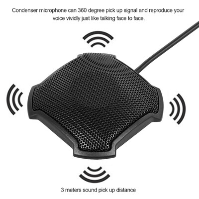 Stereo Omnidirectional Condenser Microphone Mic 35mm Connector for Meeting Business Conference Desktop Computer
Stereo Omnidirectional Condenser Microphone Mic 35mm Connector for Meeting Business Conference Desktop Computer