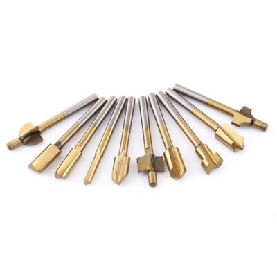 Greensen 10pcs HSS Titanium Coated Woodworking Edge Cutters Trimmer Router Machine Bits 18" Shank
Greensen 10pcs HSS Titanium Coated Woodworking Edge Cutters Trimmer Router Machine Bits 18" Shank