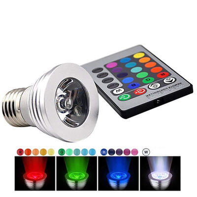 1-pack Colorful Lights 3W 27E RGB LED Magic Spot Light Bulb Light With Remote Control One Light
1-pack Colorful Lights 3W 27E RGB LED Magic Spot Light Bulb Light With Remote Control One Light