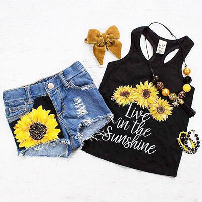 Toddler Kids Baby Girl Sleeveless T-Shirt TopFloral Denim Shorts 2Pcs Set Outfits1-6Y
Toddler Kids Baby Girl Sleeveless T-Shirt TopFloral Denim Shorts 2Pcs Set Outfits1-6Y