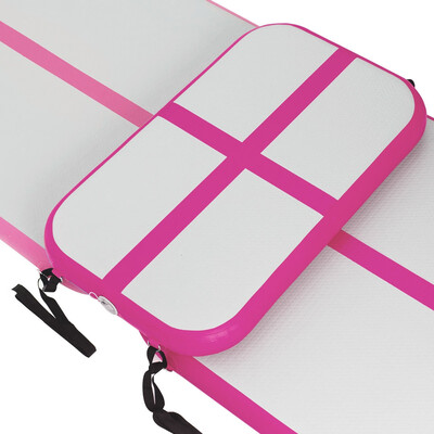 33 Inflatable Air Track Floor Gymnastics Mat with Pump-Pink