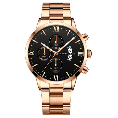 Gobestart CUENA Mens Business Steel Belt Watch Three Eyes Six-Piece Calendar Quartz Watch
Gobestart CUENA Mens Business Steel Belt Watch Three Eyes Six-Piece Calendar Quartz Watch