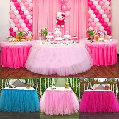 Tulle TUTU Table Skirt Tableware Wedding Party Xmas Baby Shower Birthday Decor
Tulle TUTU Table Skirt Tableware Wedding Party Xmas Baby Shower Birthday Decor