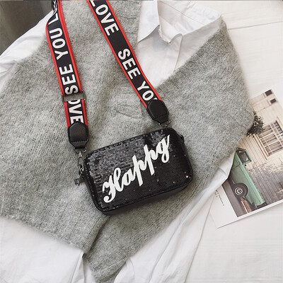 Chic small bag female 2019 new fashion sequins shoulder small square bag texture wild ulzzang Messenger bag
Chic small bag female 2019 new fashion sequins shoulder small square bag texture wild ulzzang Messenger bag