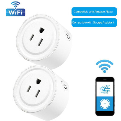 2Pcs Mini Intelligent Socket Plug WIFI Remote Control Timing Switch Support Voice Control with ONOFF Button
2Pcs Mini Intelligent Socket Plug WIFI Remote Control Timing Switch Support Voice Control with ONOFF Button