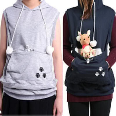 Coat Women Unisex Pet Pouch Holder Sweatshirt Dog Cat Lovers Ears Hoodies Cuddle Pocket Pullover Tops
Coat Women Unisex Pet Pouch Holder Sweatshirt Dog Cat Lovers Ears Hoodies Cuddle Pocket Pullover Tops