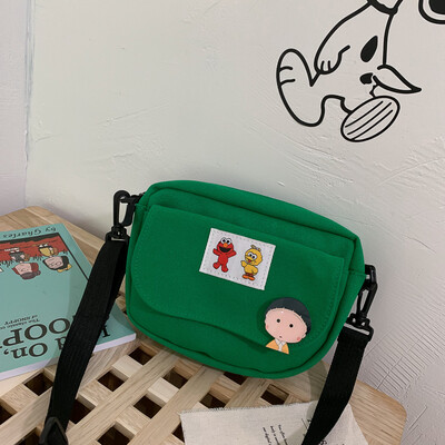 2019 new cartoon cute Sesame Street wild shoulder Messenger bag female casual fashion solid color canvas small bag
2019 new cartoon cute Sesame Street wild shoulder Messenger bag female casual fashion solid color canvas small bag